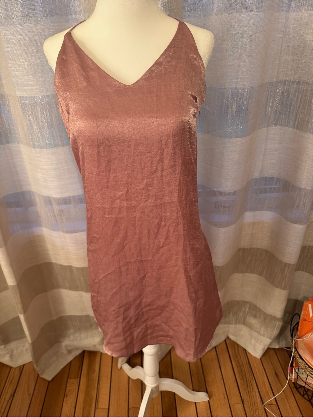 Shinestar Rose Slip Chemise with V-Neck